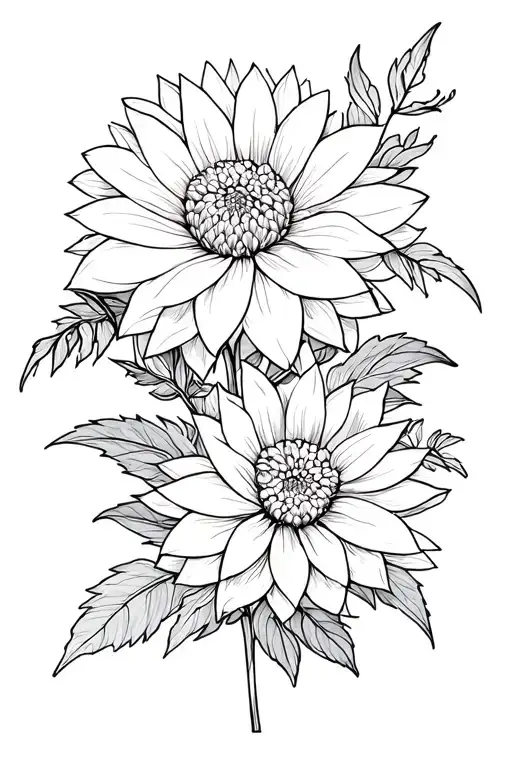 Dahlia And Aster Flower Lower Arm Sleeve