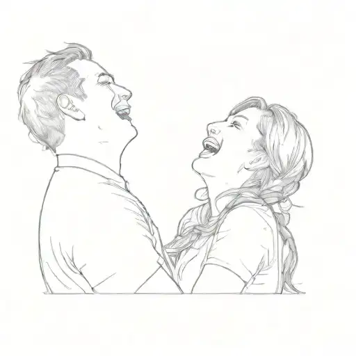 A Couple Laughing In The Park