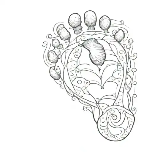 Foot Print With Name