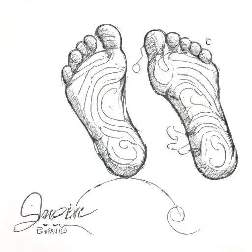 Foot Print With Name