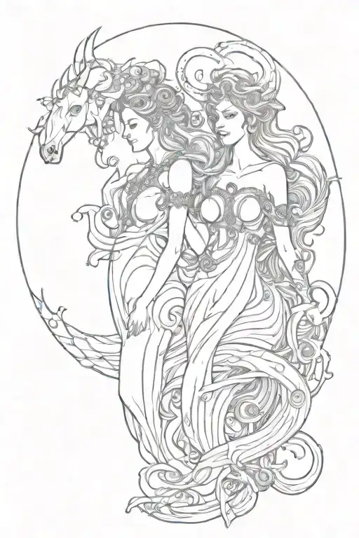 Aquarius Woman With Capricorn Woman With Water