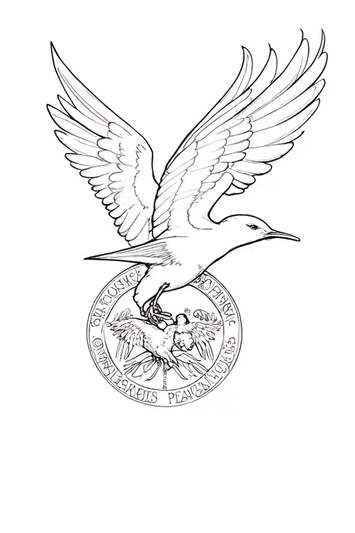 Swallow And Saint Christopher Medallion