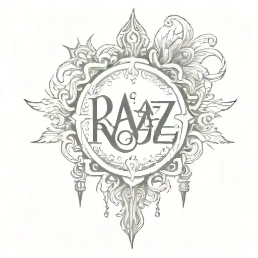 Raaz Name Tatoo Degion In Meaning