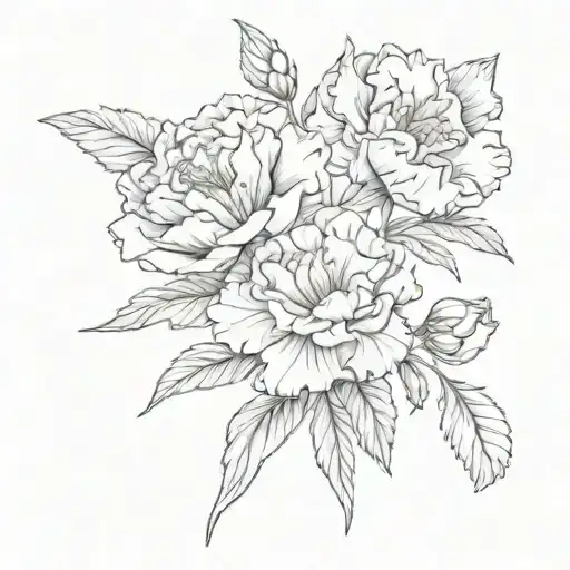 Carnation And Primrose Boquet