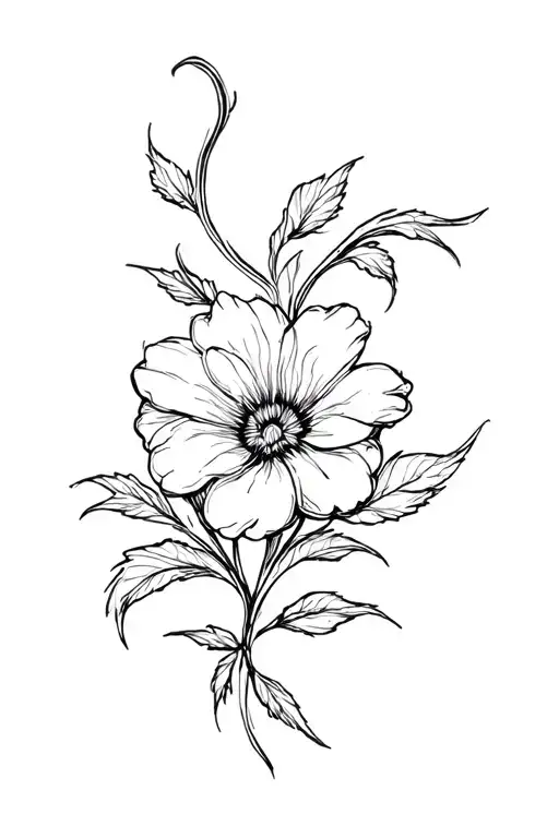 Flower Spin Tattoo Design