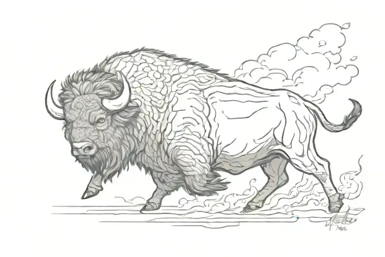 Storm In A Buffalo Running