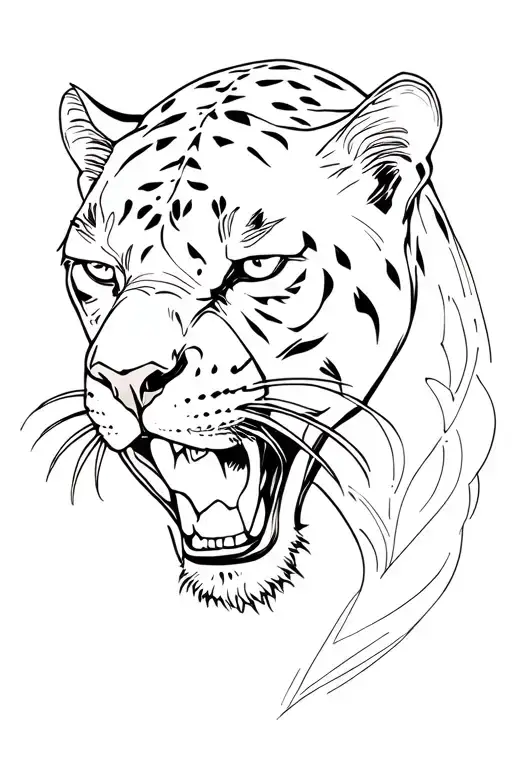 A Black Panther In Jungle