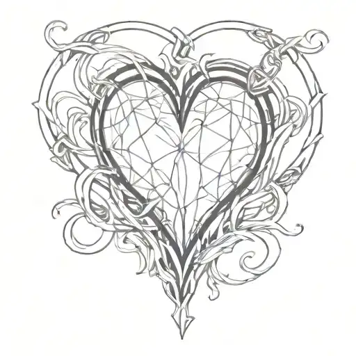 Beating Heart With Diamond Wedding Rings Intertwined