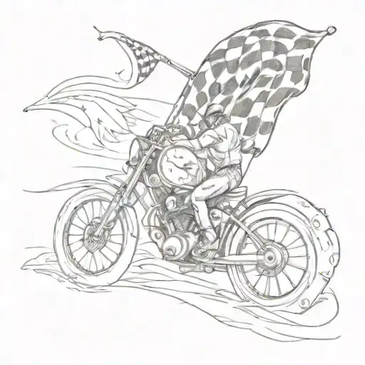 Racing Flag To Dust Travelling Through Time