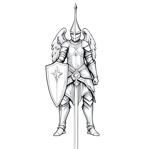 A Knight With Wings And A Shield