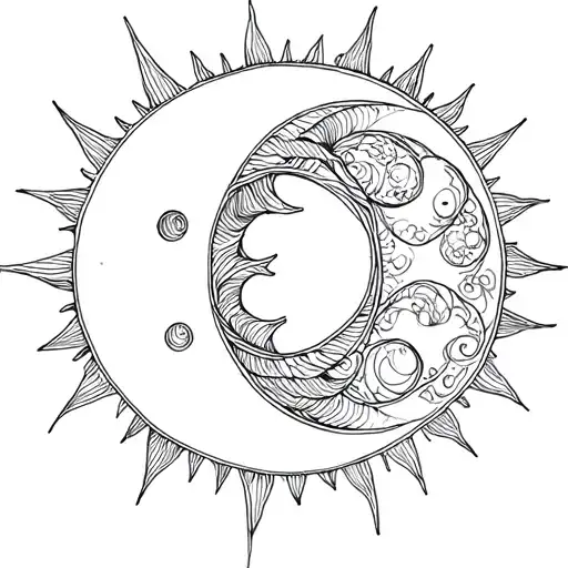 Sun And Moon Intertwined