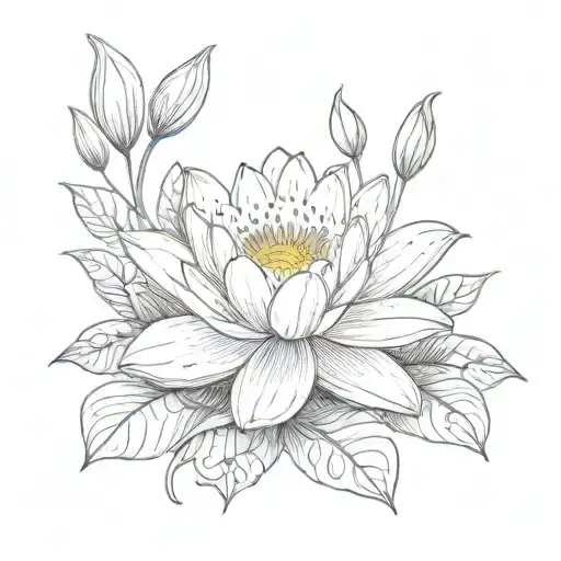 Water Lily And Lily Of The Valley Flower