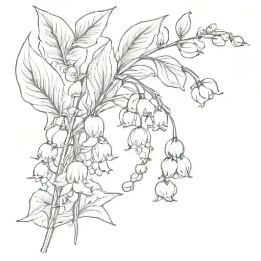 Lily Of The Valley And Larkspur