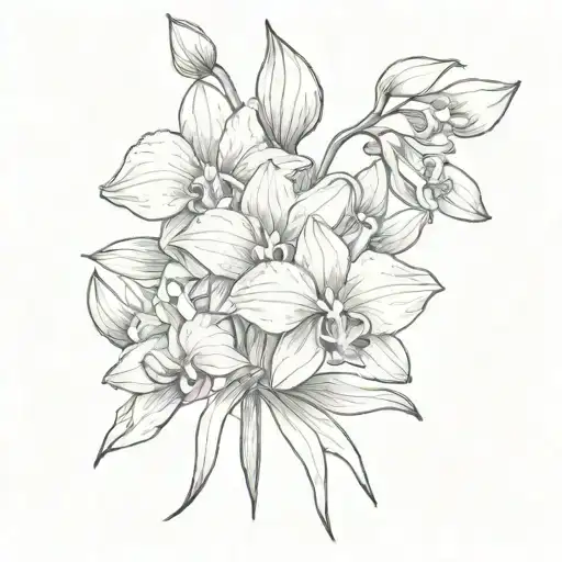 Orchid And Tulip Flower