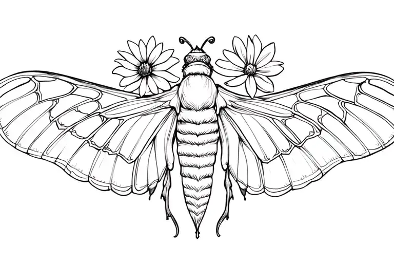 Moth Flowers Mandala