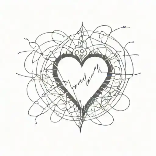 Heart Pulse Line Art