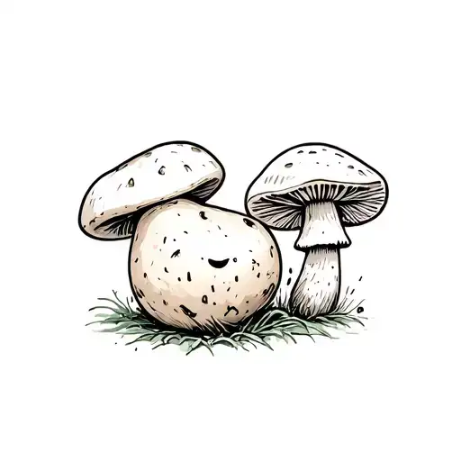 Potato And Mushroom Cute