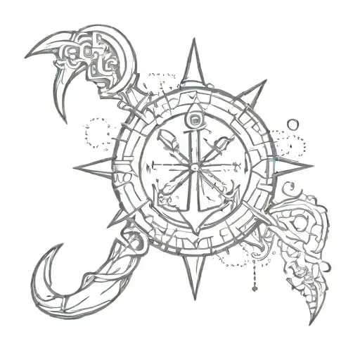 Anchor And Crescent Moon Phases