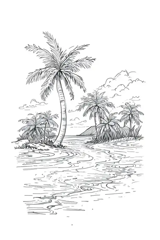 Playa With Palm Trees