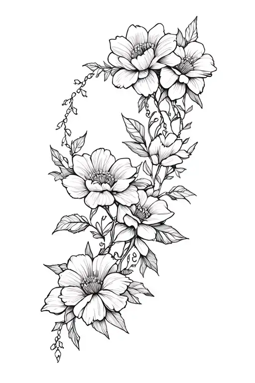 Sampagita Flower Chain Around Its