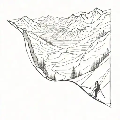 Backcountry Ski Slope Winding