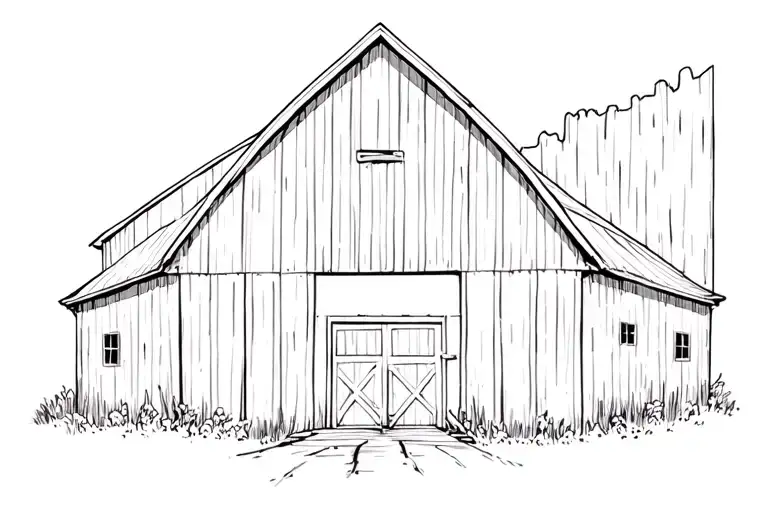 Classic Red Barn Inside Shape Of Ohio