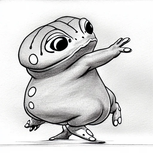 Polytoad From Pokemon Dancing In The Rain