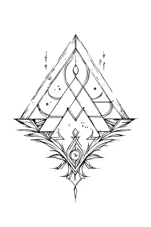 Four Elements Triangle Shape
