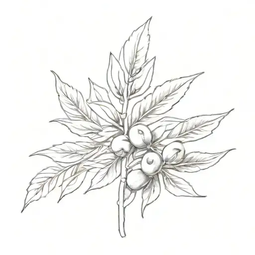 Olive Branch Tattoos Around Knee