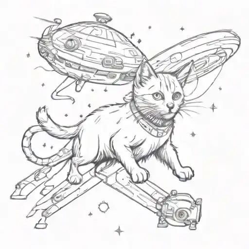 Cat Being Pulled By Ufo Abducting