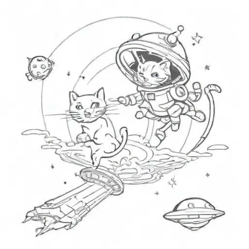 Cat Being Abducted By Ufo Beaming