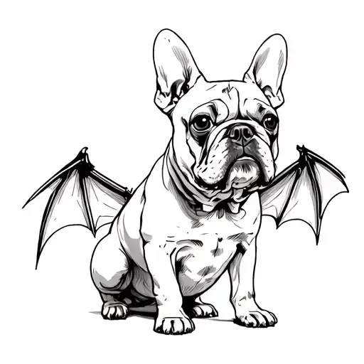 French Bulldog With Batwings