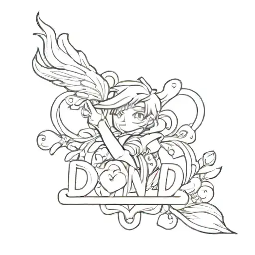 The Name Donald With Small Hearts