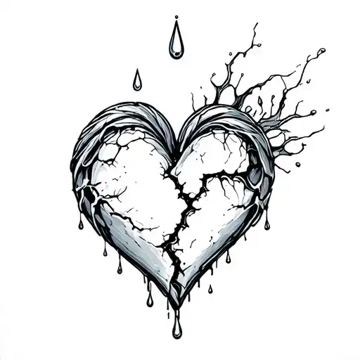 Broken Heart And Drops