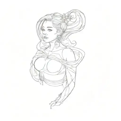 A Woman With A Tattoo On Her Chest