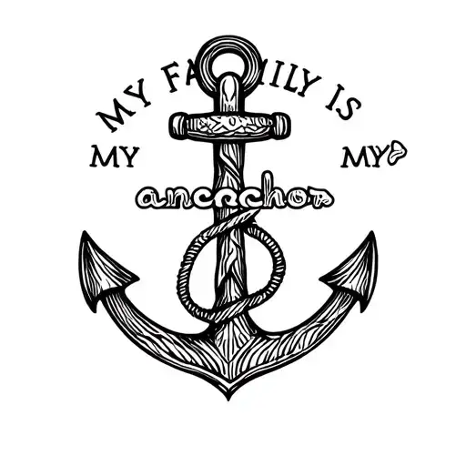 Anchor With Text My Family Is My Anchor Connected