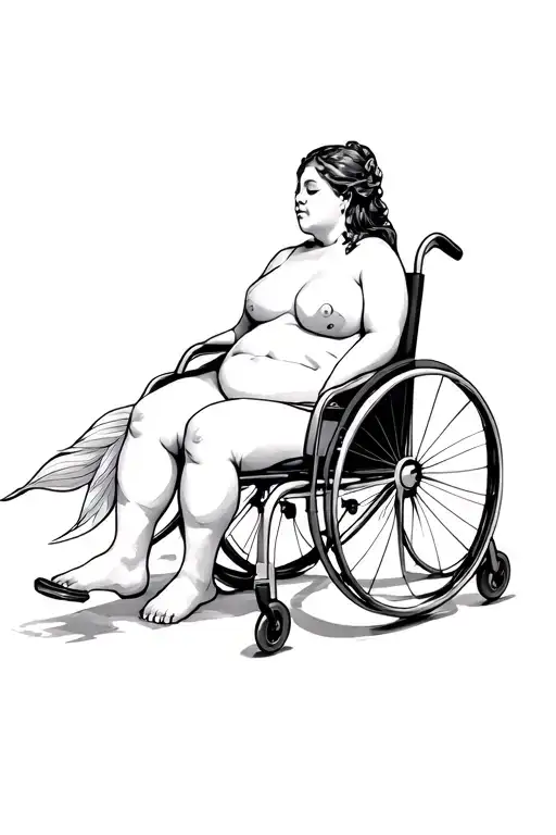 Kintsugi Active Wheelchair Chubby Mermaid Sitting