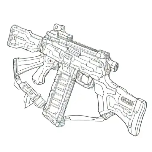 Ak 47 Outline Drawing