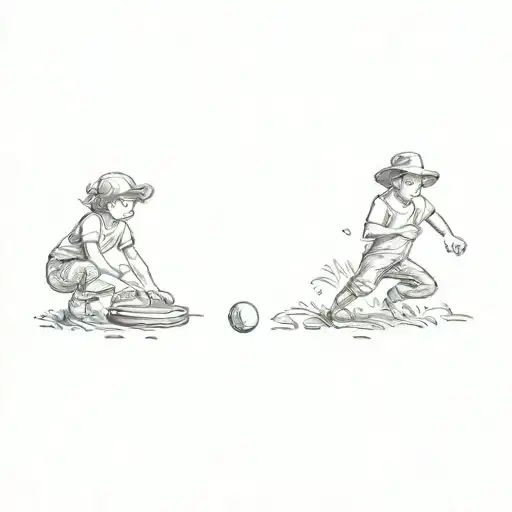 A Boy And Girl Playing Frisbee In A Park