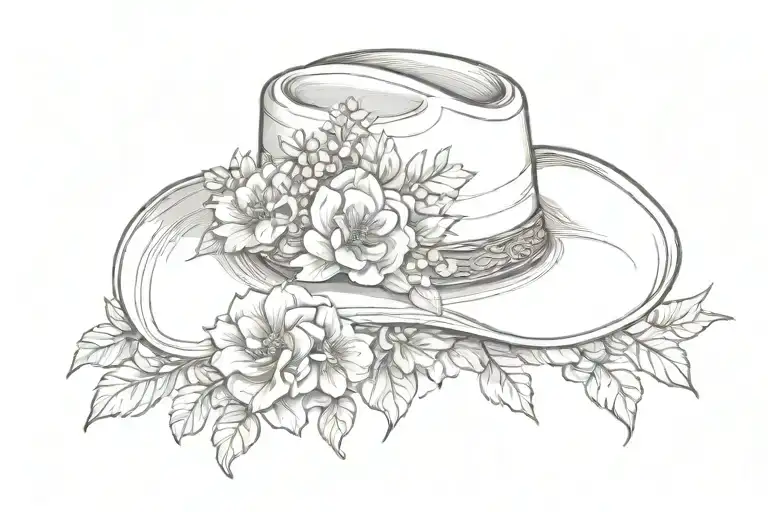 Cowboy Hat With Flowers Growing