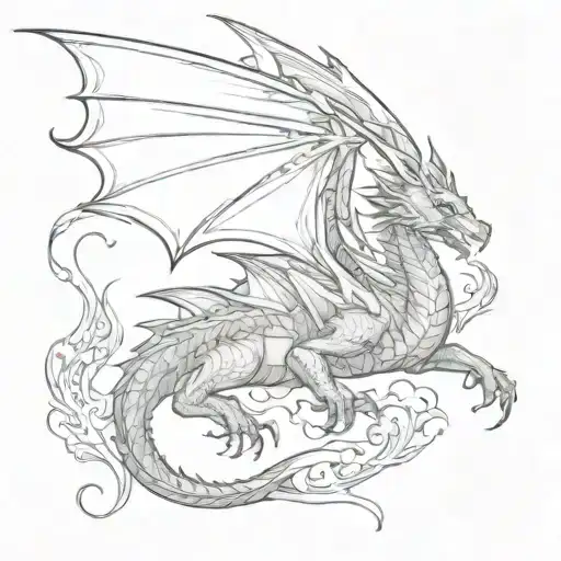 Dragon Flying Across