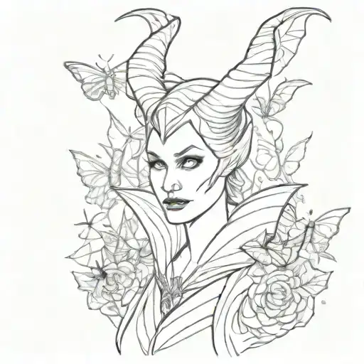 Maleficent With Butterflies