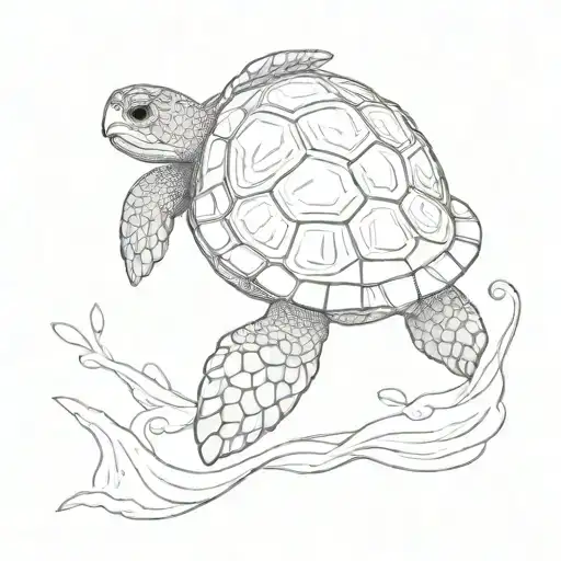 Baby Turtle Swimming