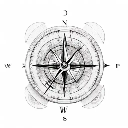 Traveler's Compass Made Of Intertwined Mushrooms And Moss