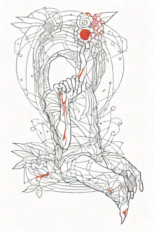 Introvert Around Forearm With Red Elements Red