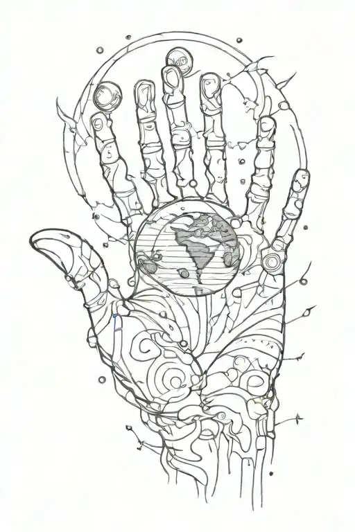 Planet In Child's Handprint