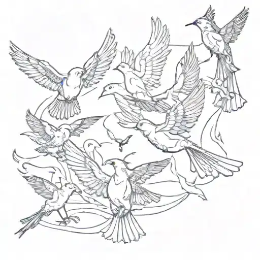 Birds Flying