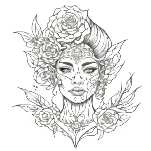 Face Tattoo Design