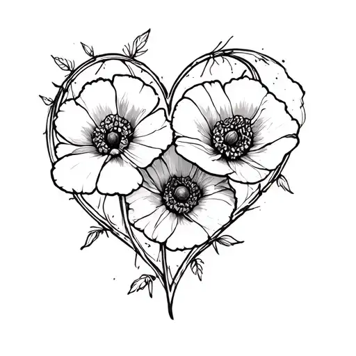 Heart With Infinity With Poppy