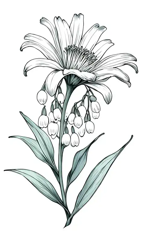 Aster And Lily Of The Valley Flower